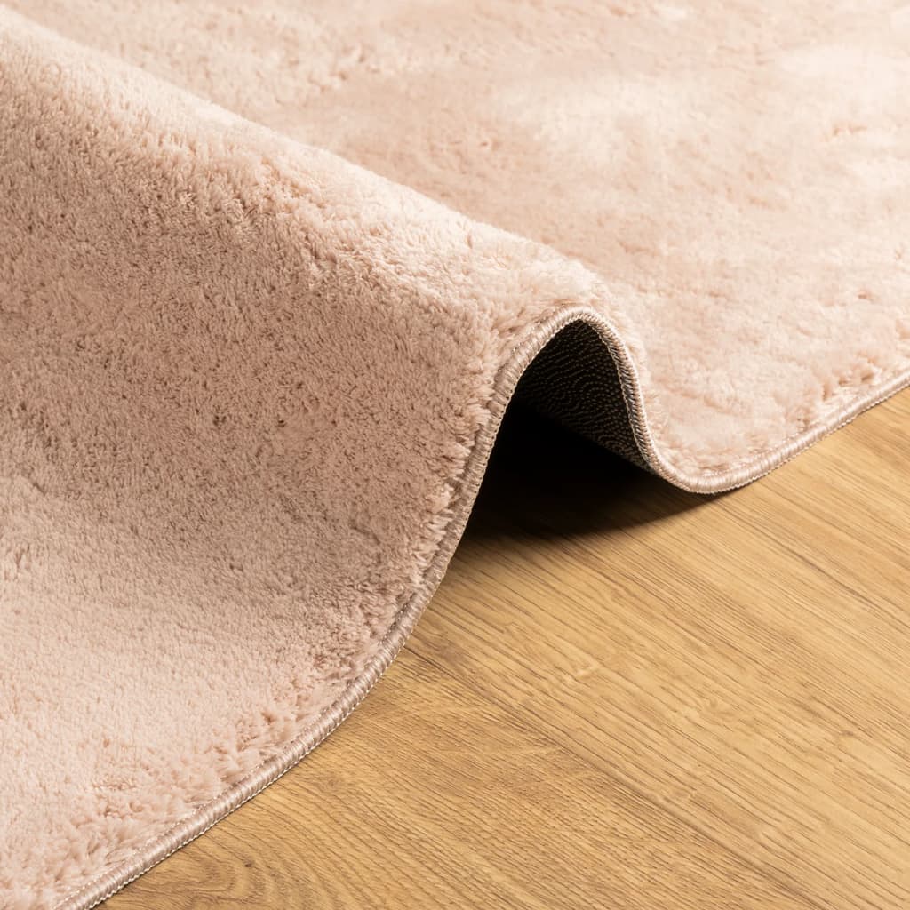 Teppich HUARTE Kurzflor Weich und Waschbar Anthrazit 60x110 cm