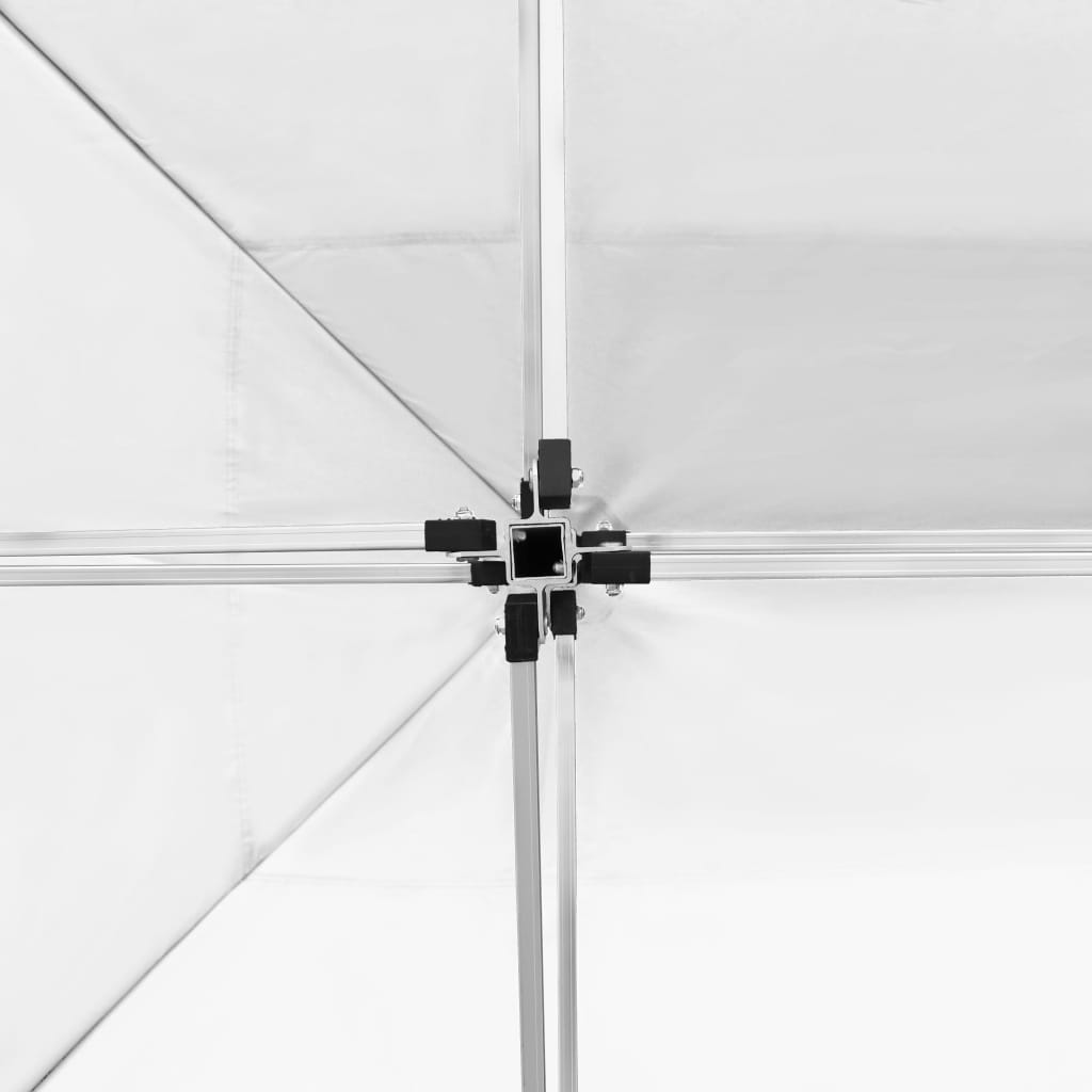 Profi-Partyzelt Faltbar mit Wänden Aluminium 3×3m Weiß