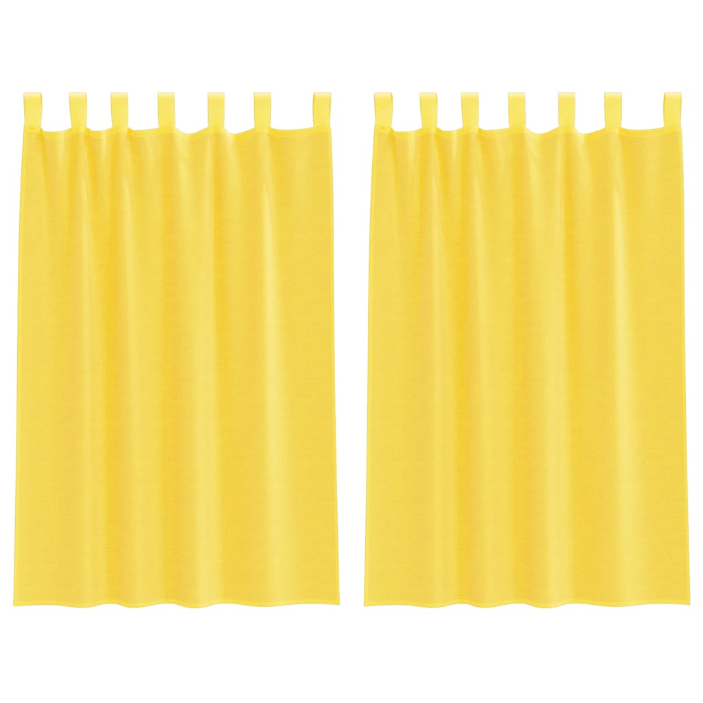 Voile Vorhänge mit Ösen 2 Stk. Apfelgrün 140x140 cm