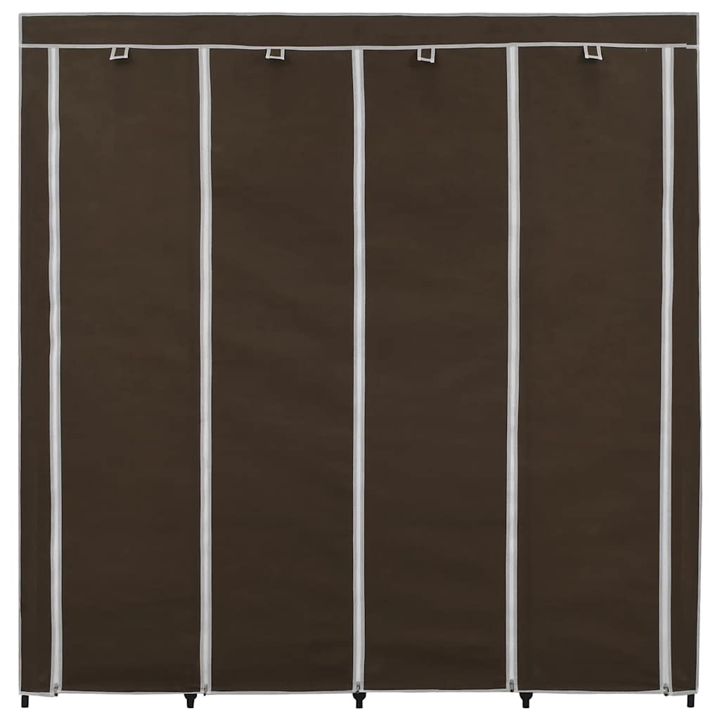 Kleiderschrank mit 4 Fächern Schwarz 175 x 45 x 170 cm