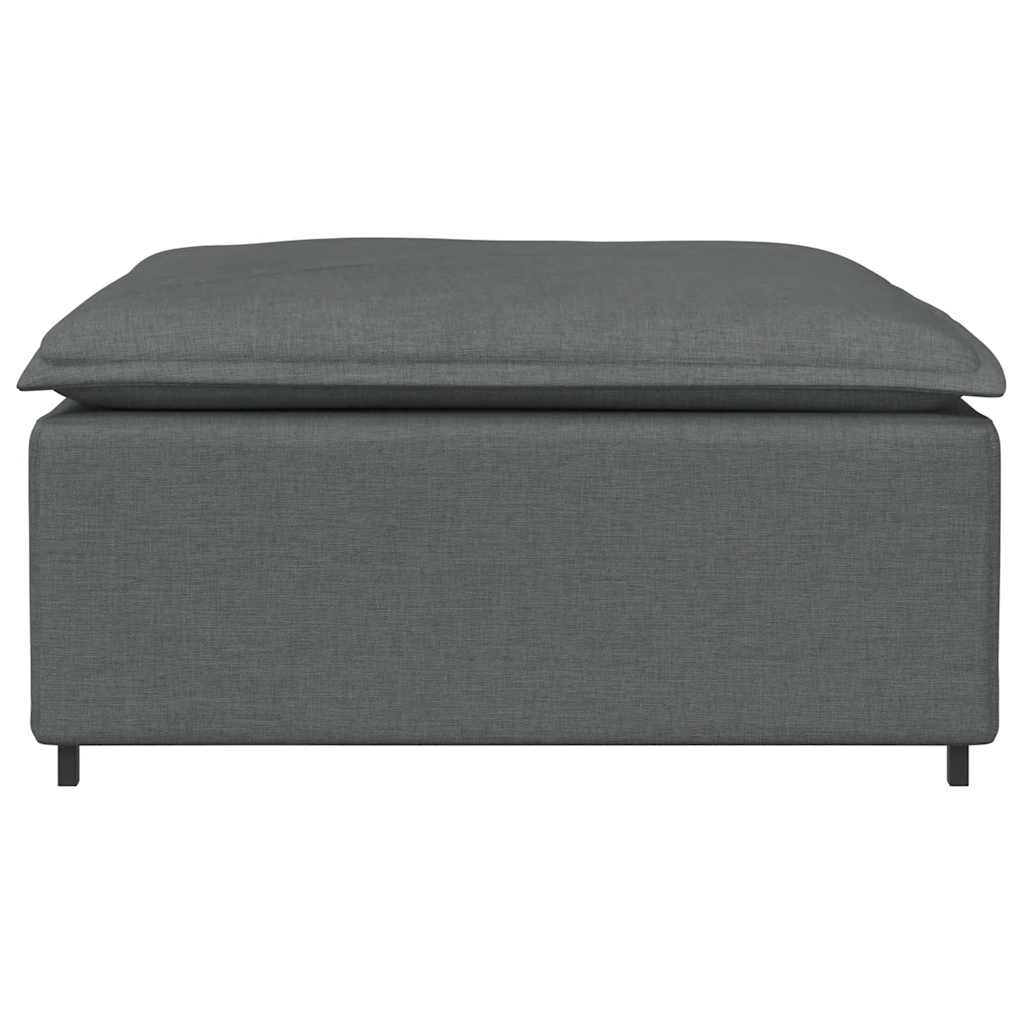 Modulares Sofa Endmodul mit Armlehne Kissen Hellgrau 100 cm