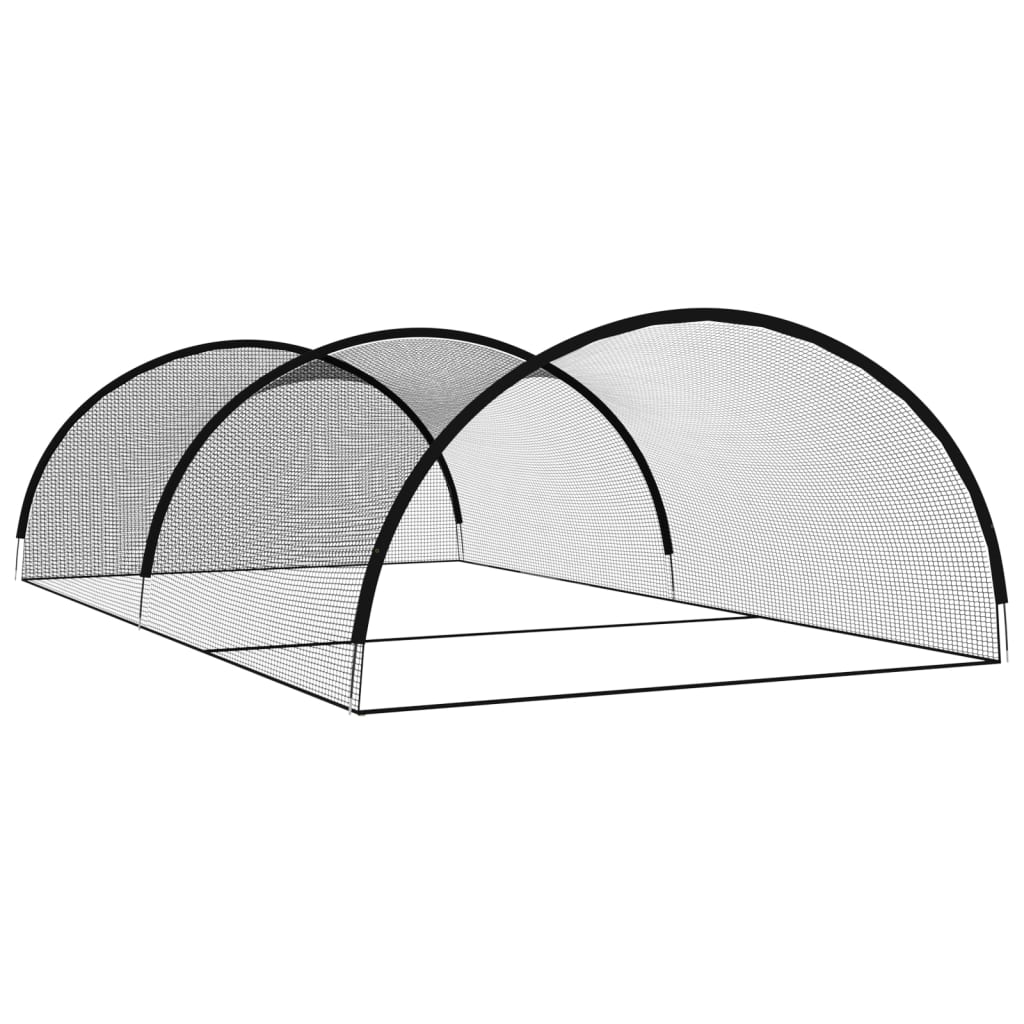 Baseball-Schlagkäfig Schwarz 600x400x250 cm Polyester