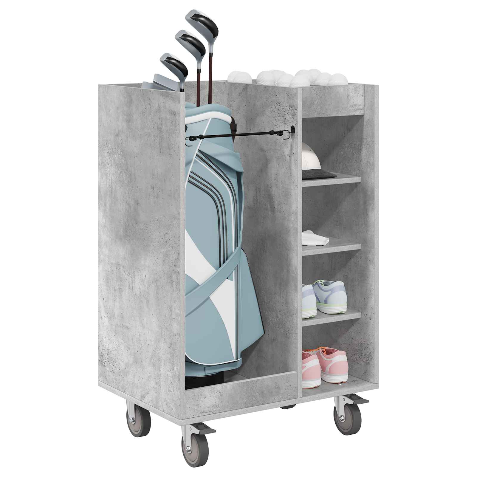 Golf Schrank Mit Rad Uni Weiß 65 x 45 x 98 cm