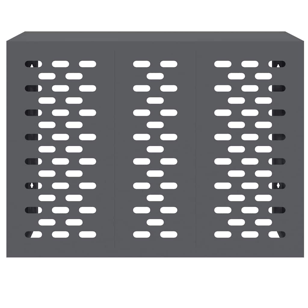 Klimaanlagenabdeckung Schwarz 90 x 40 x 60 cm Stahl