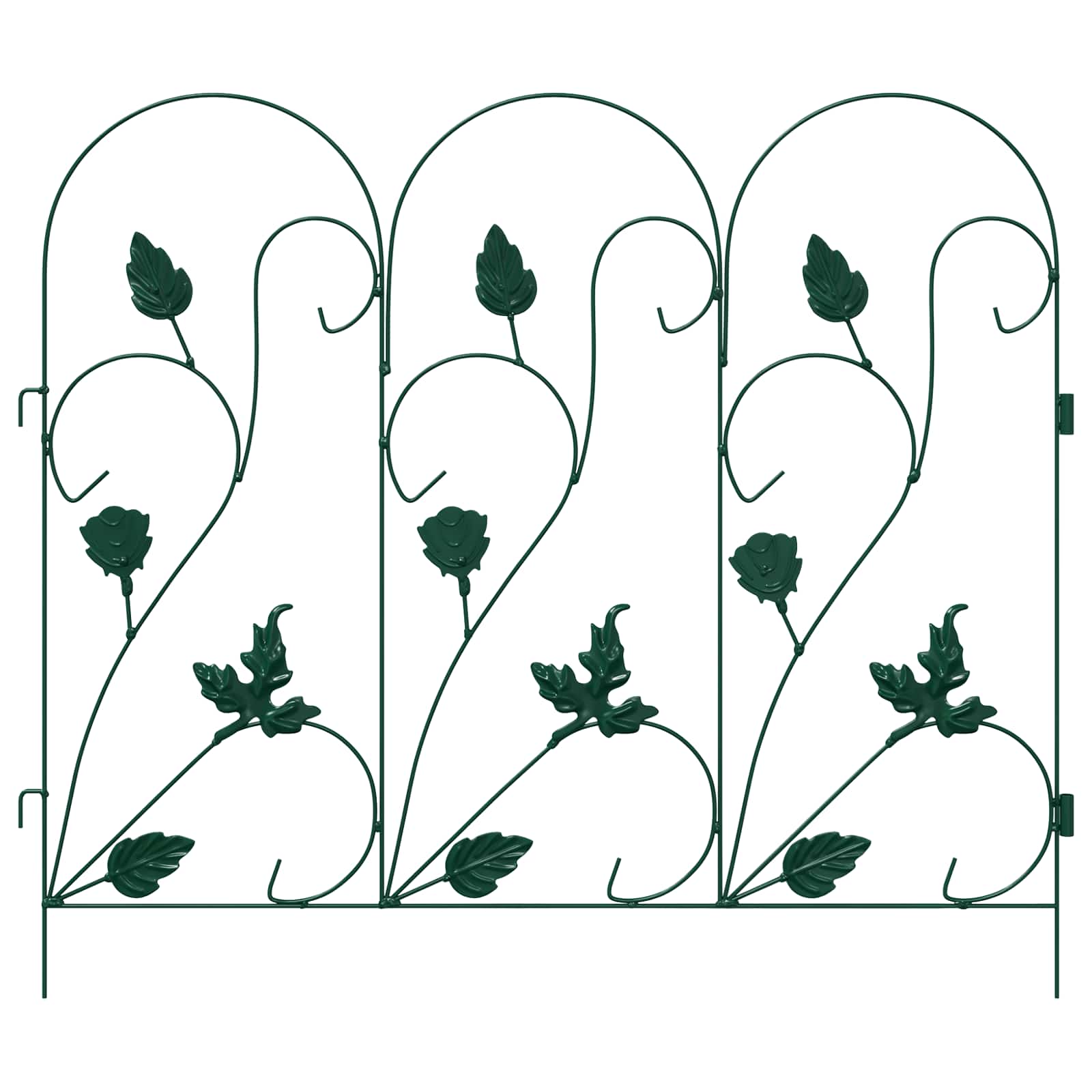 Gartenzaun 5 pcs Schwarz Stahl