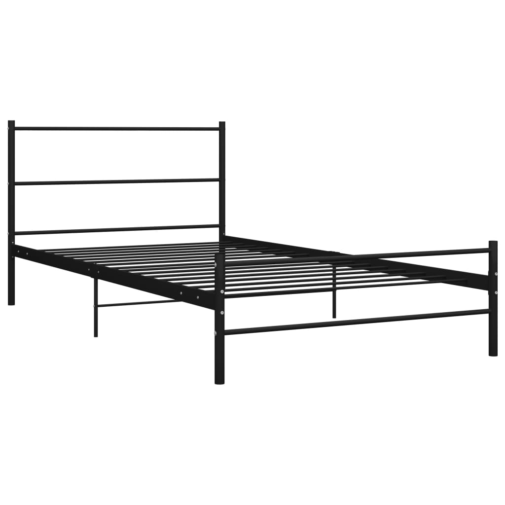 Bettgestell Grau Metall 180×200 cm