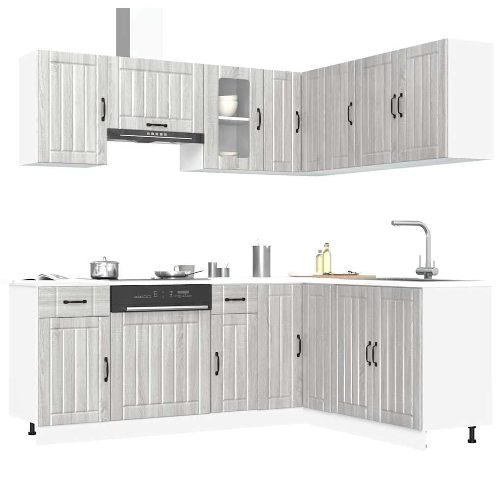 11-tlg. Küchenschrank-Set Lucca Weiß Holzwerkstoff