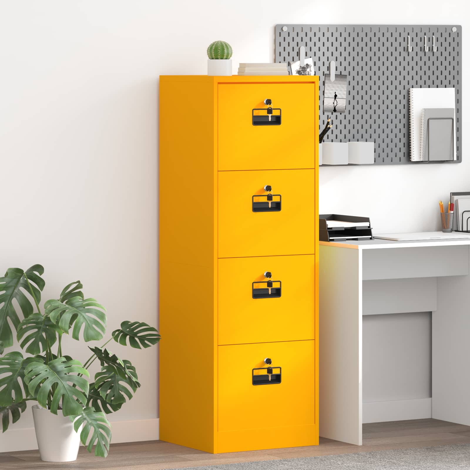 Aktenschrank 2 pcs Schwarz 44 x 50 x 139 cm Kaltgewalzter Stahl