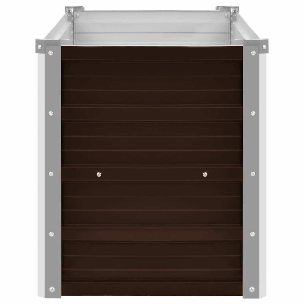 Hochbeet Braun 160 x 80 x 77 cm Verzinkter Stahl
