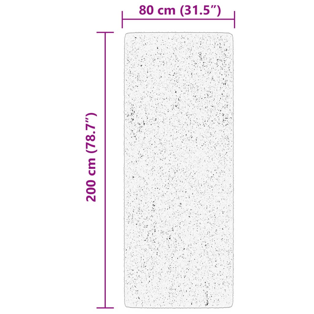 Teppich HUARTE Kurzflor Weich und Waschbar Anthrazit 60x110 cm