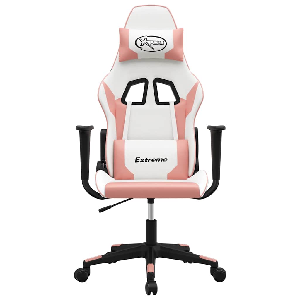 Gaming-Stuhl mit Massagefunktion Schwarz und Blau Kunstleder