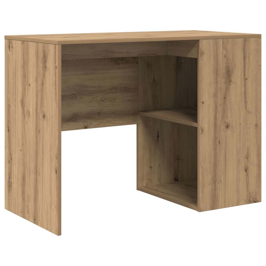 Eck-Schreibtisch Schwarz Eichen-Optik 102 x 88 x 75 cm