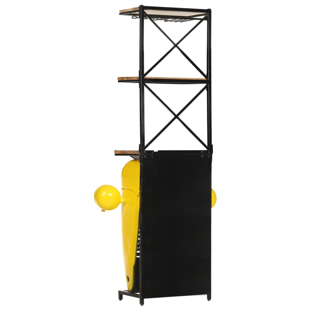 Traktor-Weinschrank 49x31x172 cm Mango Massivholz