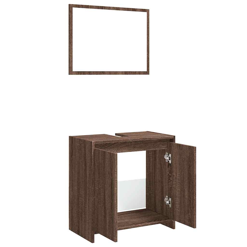 Badmöbel-Set Weiß Holzwerkstoff