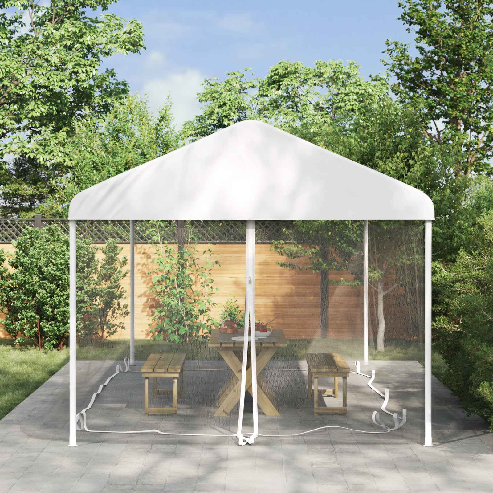 Moskito-Netz für Pavillon Rechtwinklig 220 Mesh Schwarz