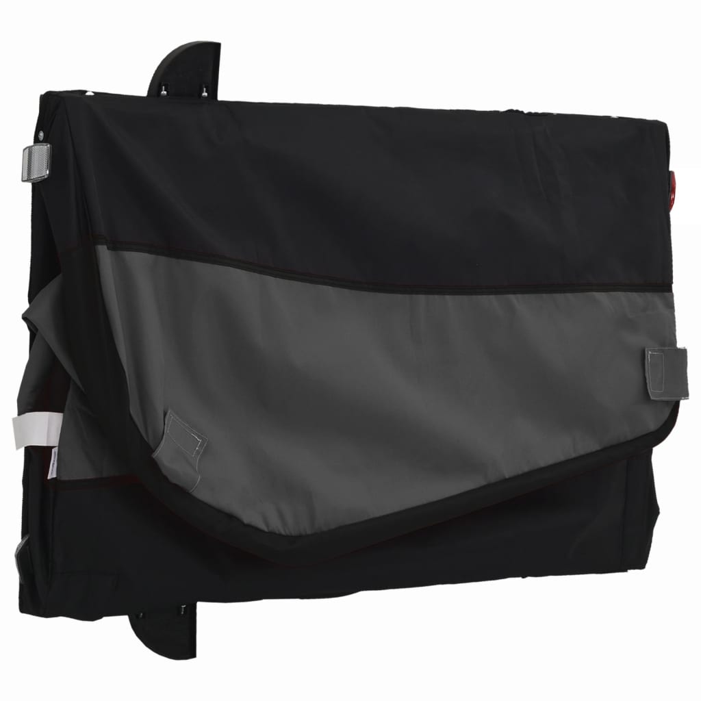 Fahrradanhänger Schwarz und Orange 30 kg Eisen