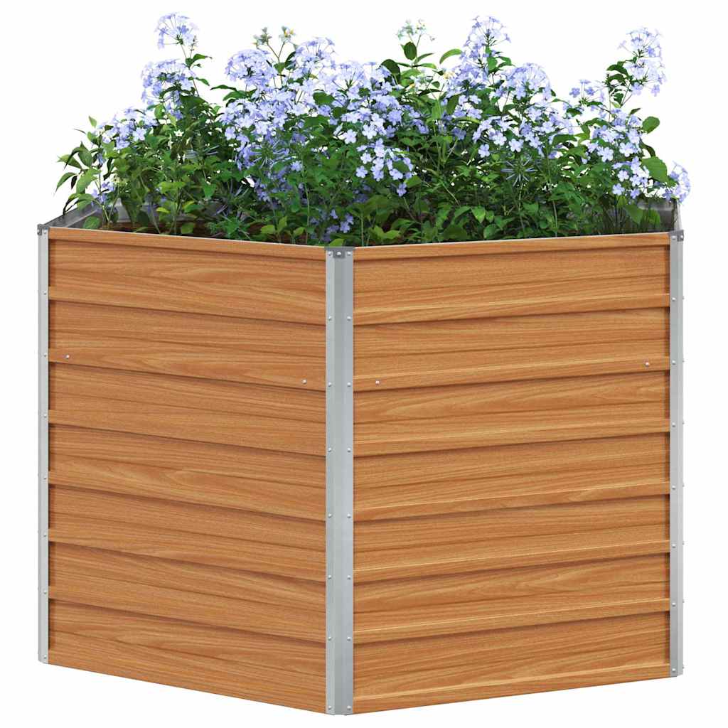 Garten-Hochbeet 129x45 cm Verzinkter Stahl Silber