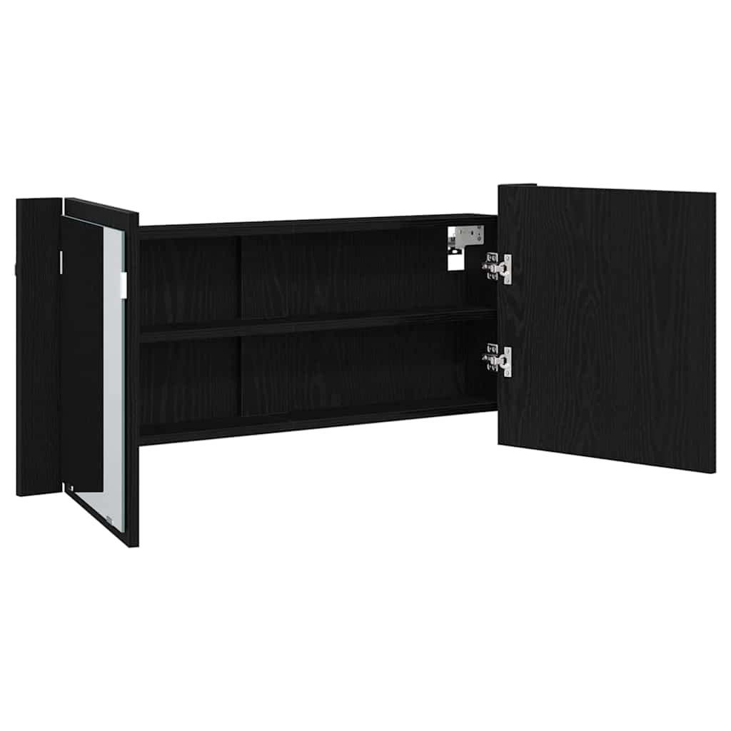 LED-Bad-Spiegelschrank Weiß 100x12x45 cm Acryl