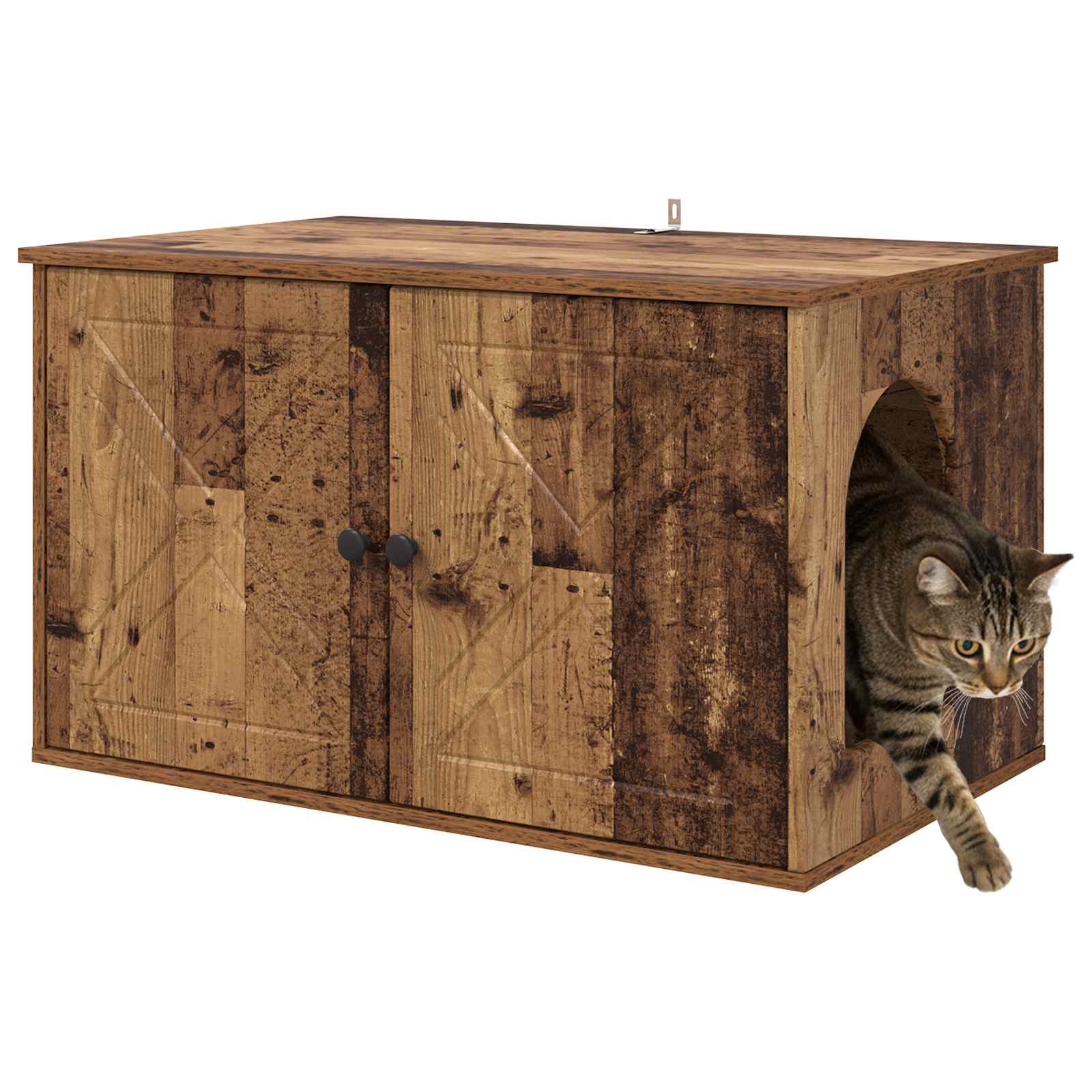 Katzenhaus Weiß 85 x 55 x 50,5 cm Holzwerkstoff