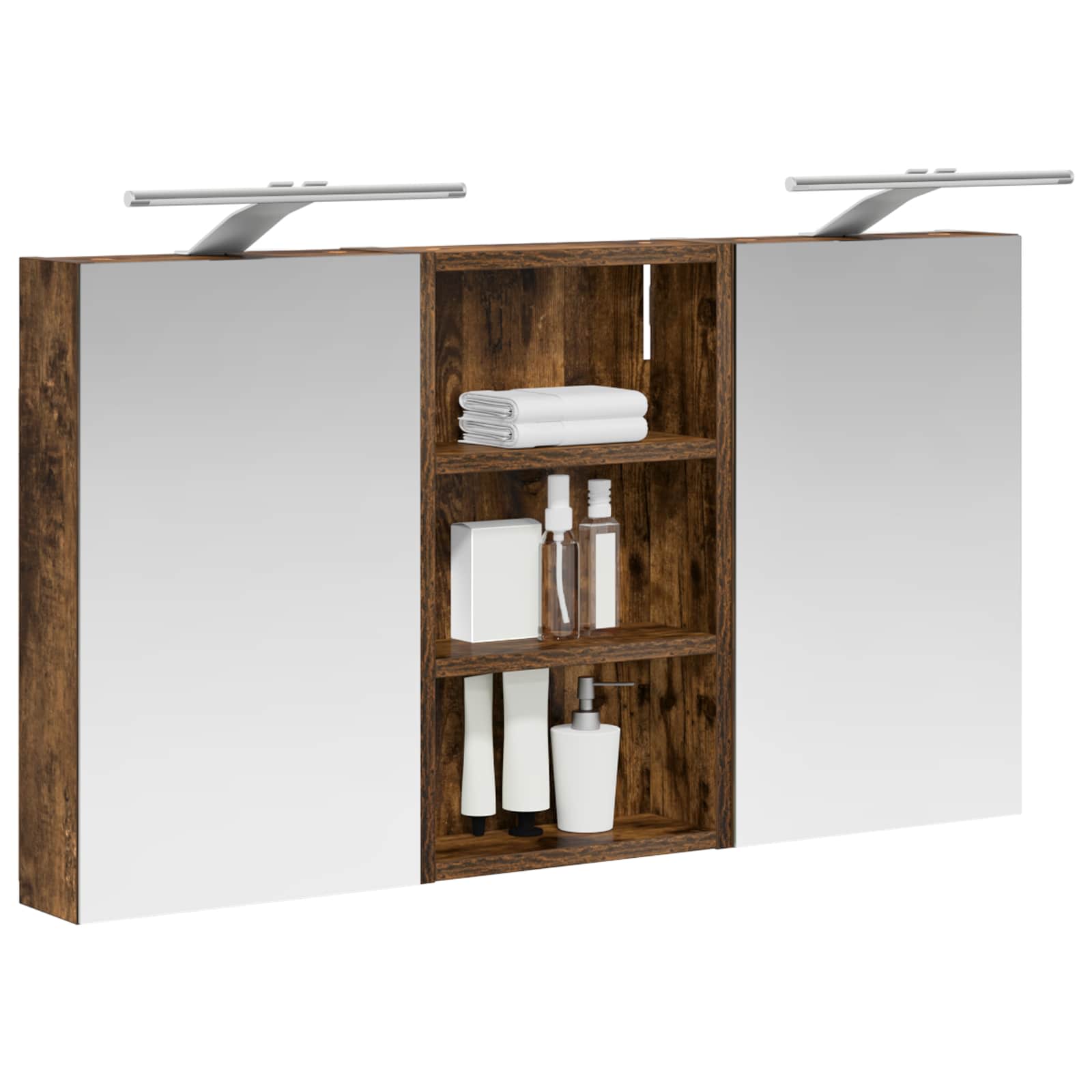 Badezimmerschrank-Set 3 pcs 80 x 10,5 x 50 cm Holzwerkstoff