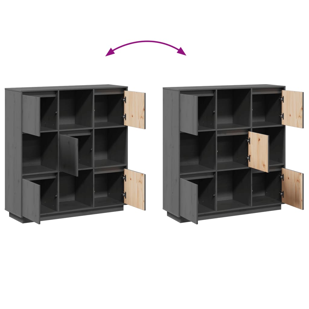 Highboard 110,5x35x117 cm Massivholz Kiefer