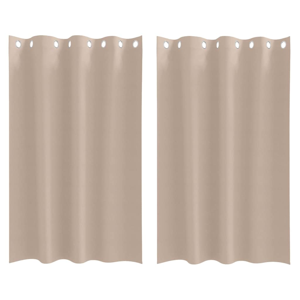 Verdunkelungs-Vorhänge mit Ringen 2 pcs Beige 140 x 140 cm