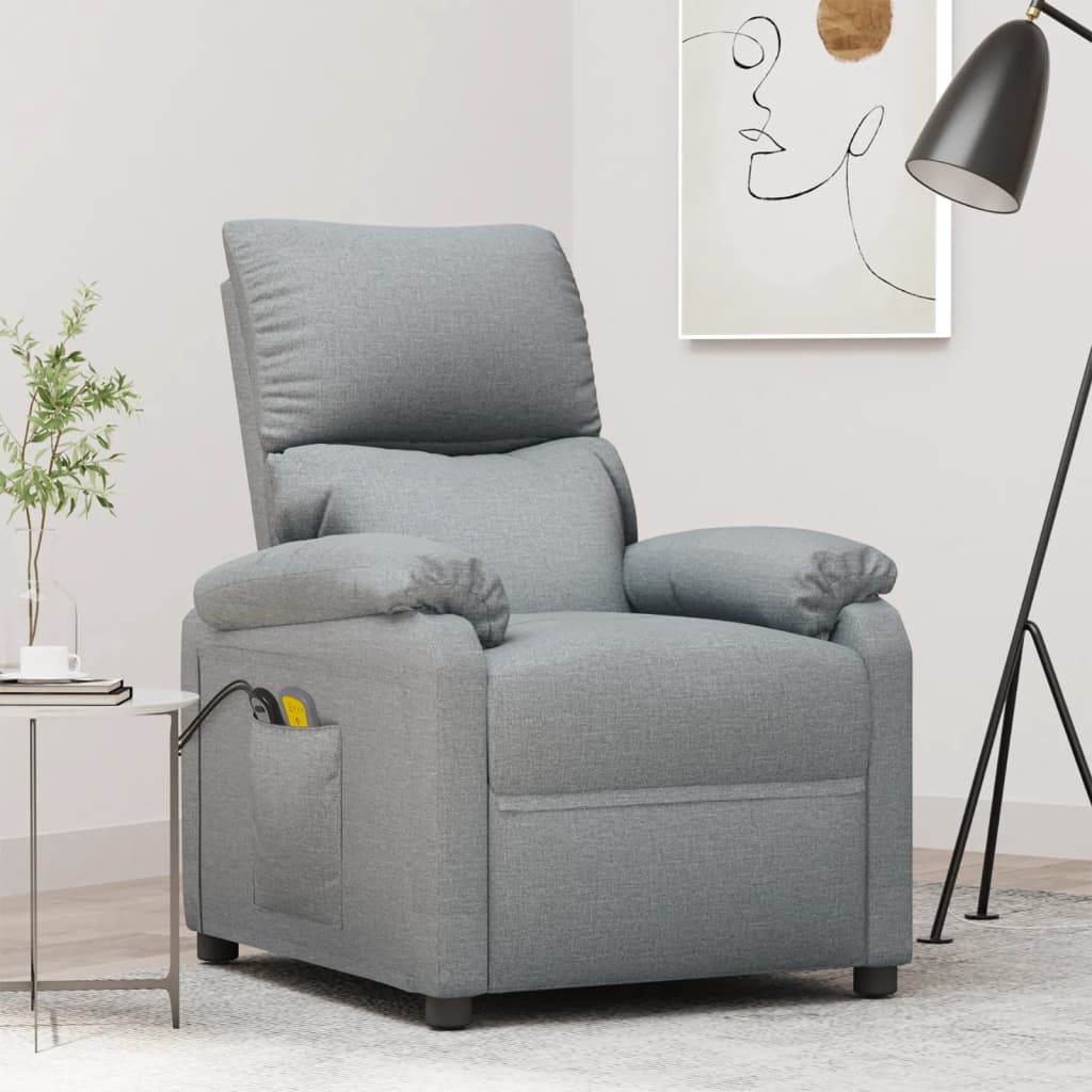 Massagesessel Elektrisch Schwarz Stoff