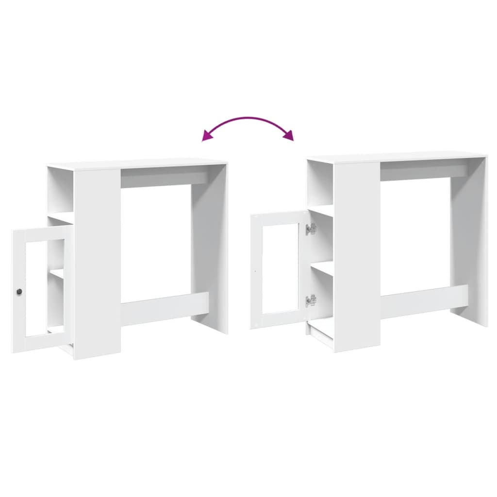 Bartisch Schwarz Eichen-Optik 101 x 40 x 103,5 cm Holzwerkstoff