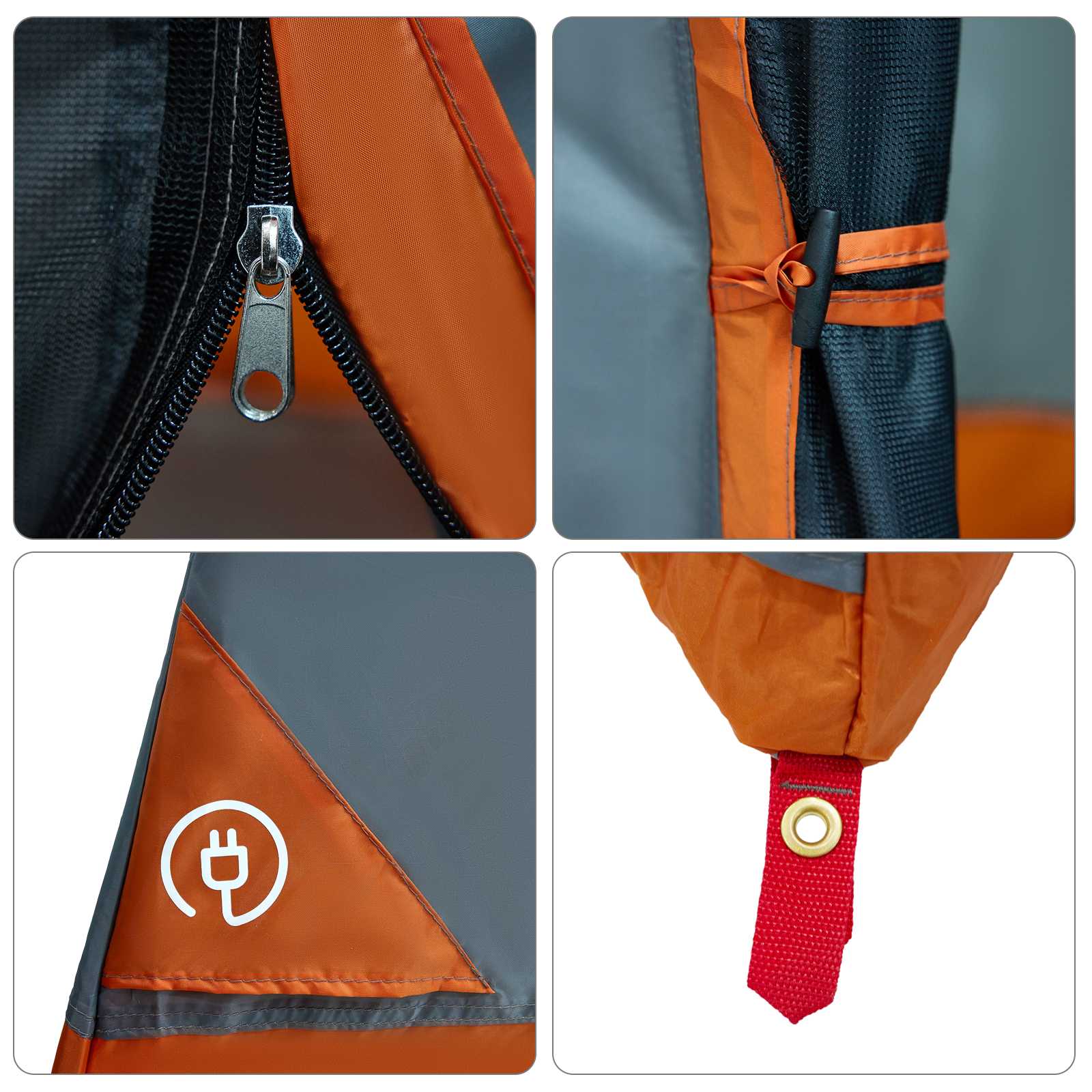 Camping-Zelt-Set mit Dach 2 pcs Blau Taffeta und Stoff