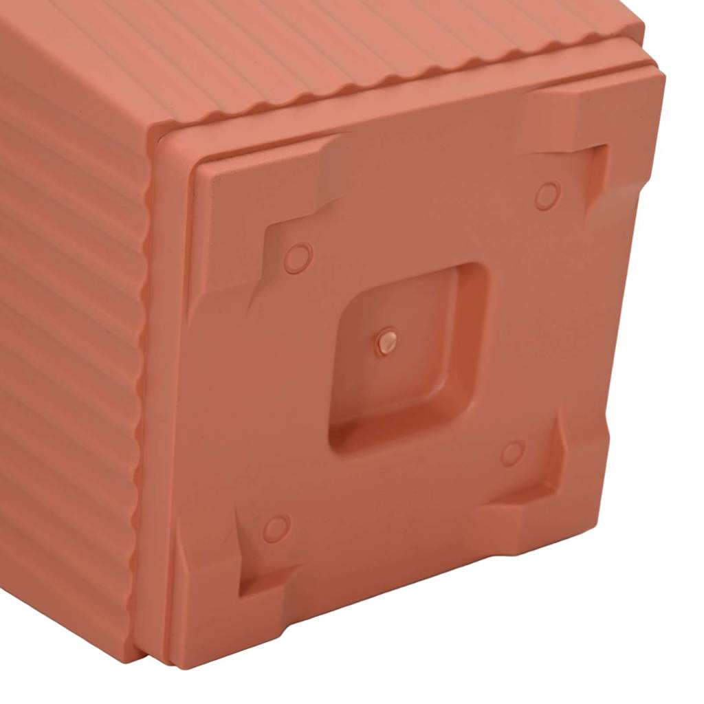 Blumentöpfe 6 pcs Ziegelrot 20 x 20 x 16 cm Kunststoff