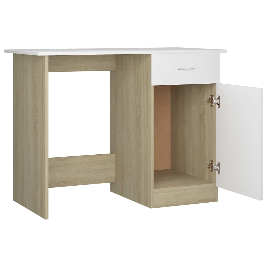 Schreibtisch Weiß 100×50×76 cm Holzwerkstoff
