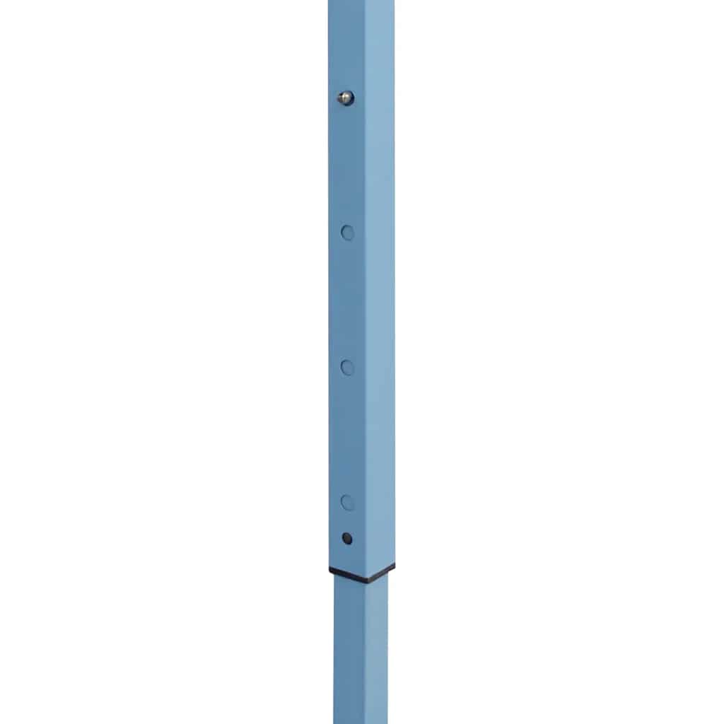Profi-Partyzelt Faltbar mit 4 Seitenwänden 3×4m Stahl Blau