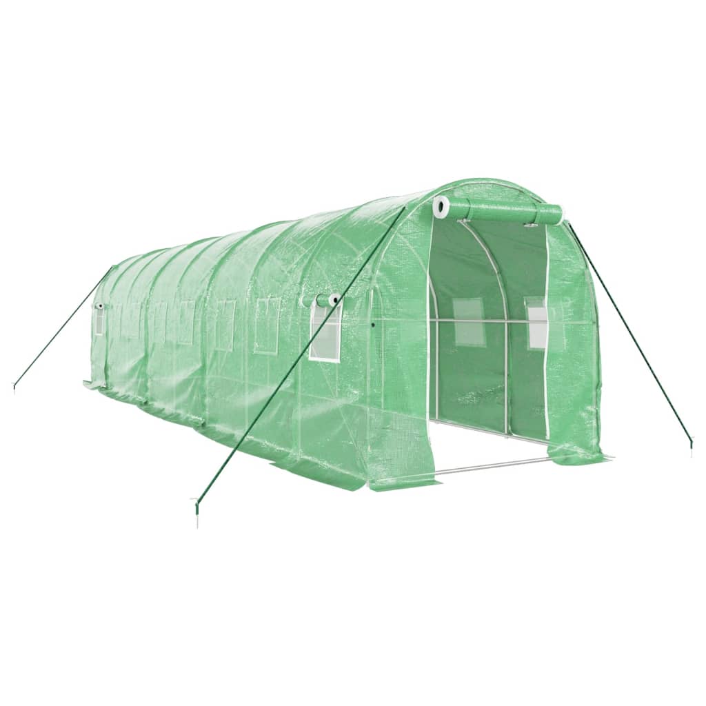 Gewächshaus mit Stahlrahmen Weiß 8 m² 4x2x2 m