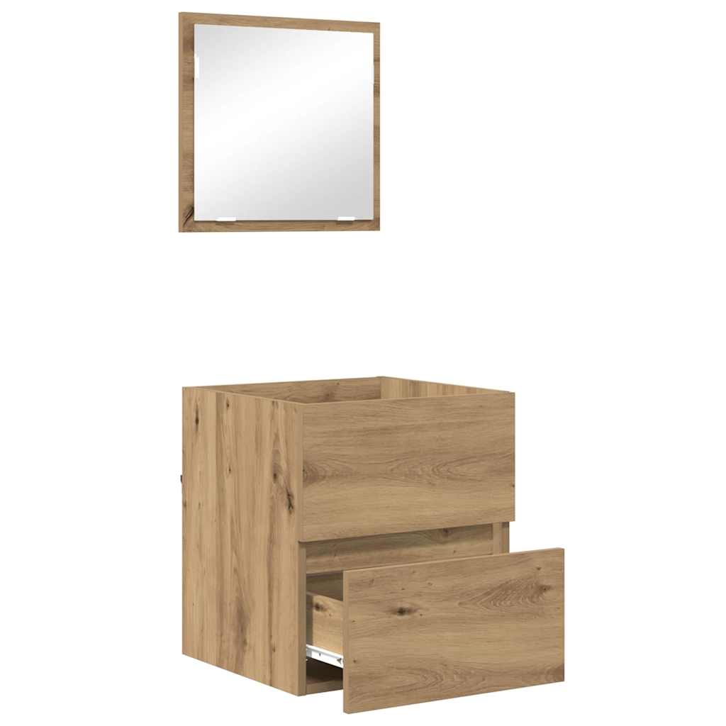 Badschrank mit Spiegel Weiß Holzwerkstoff