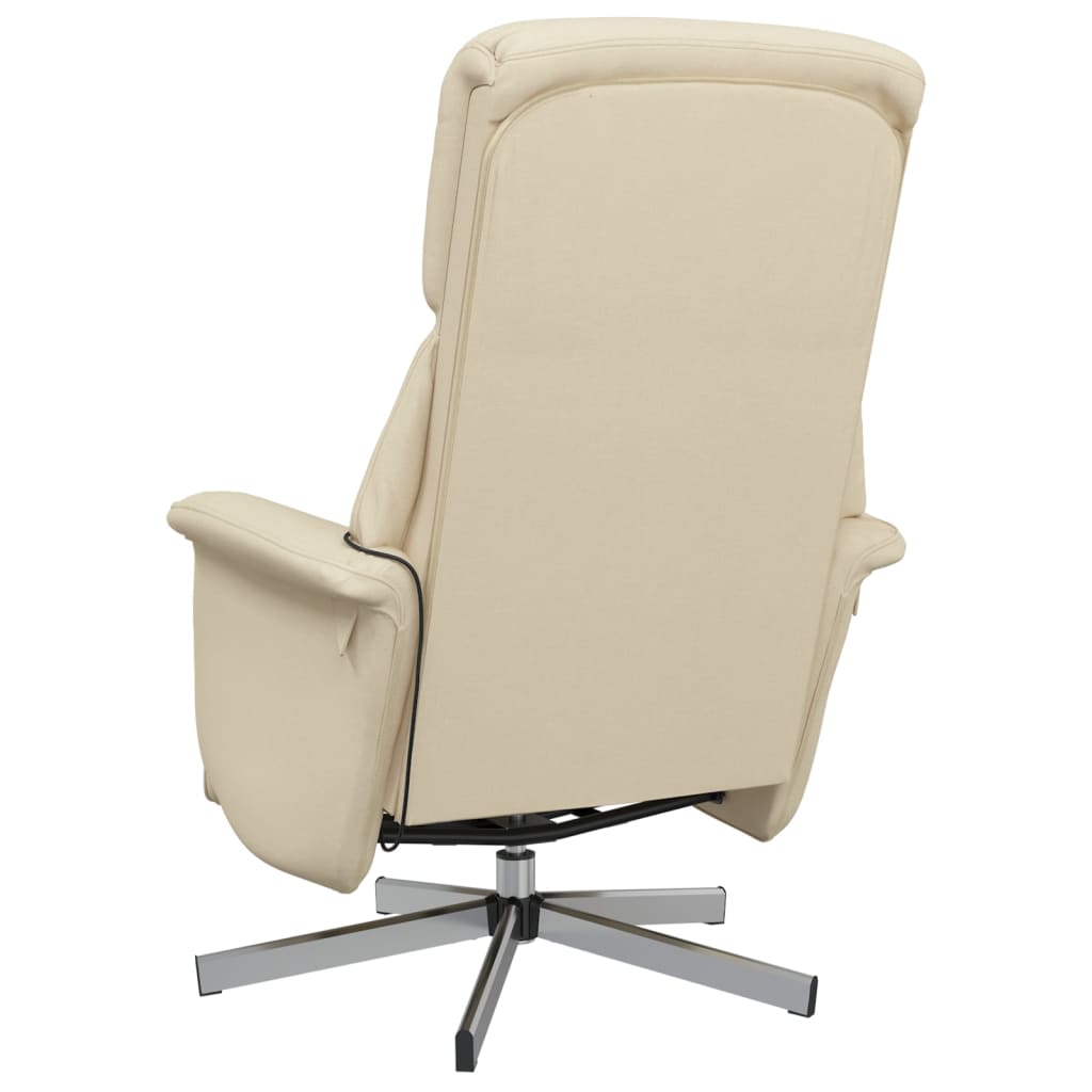 Massagesessel mit Fußteil Braun Stoff