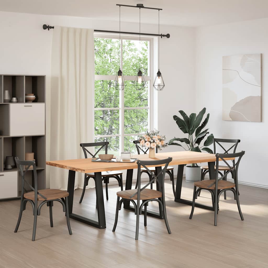 Couchtischbeine V-Form 2 Stück Schwarz 30x(30-31,3) cm Stahl