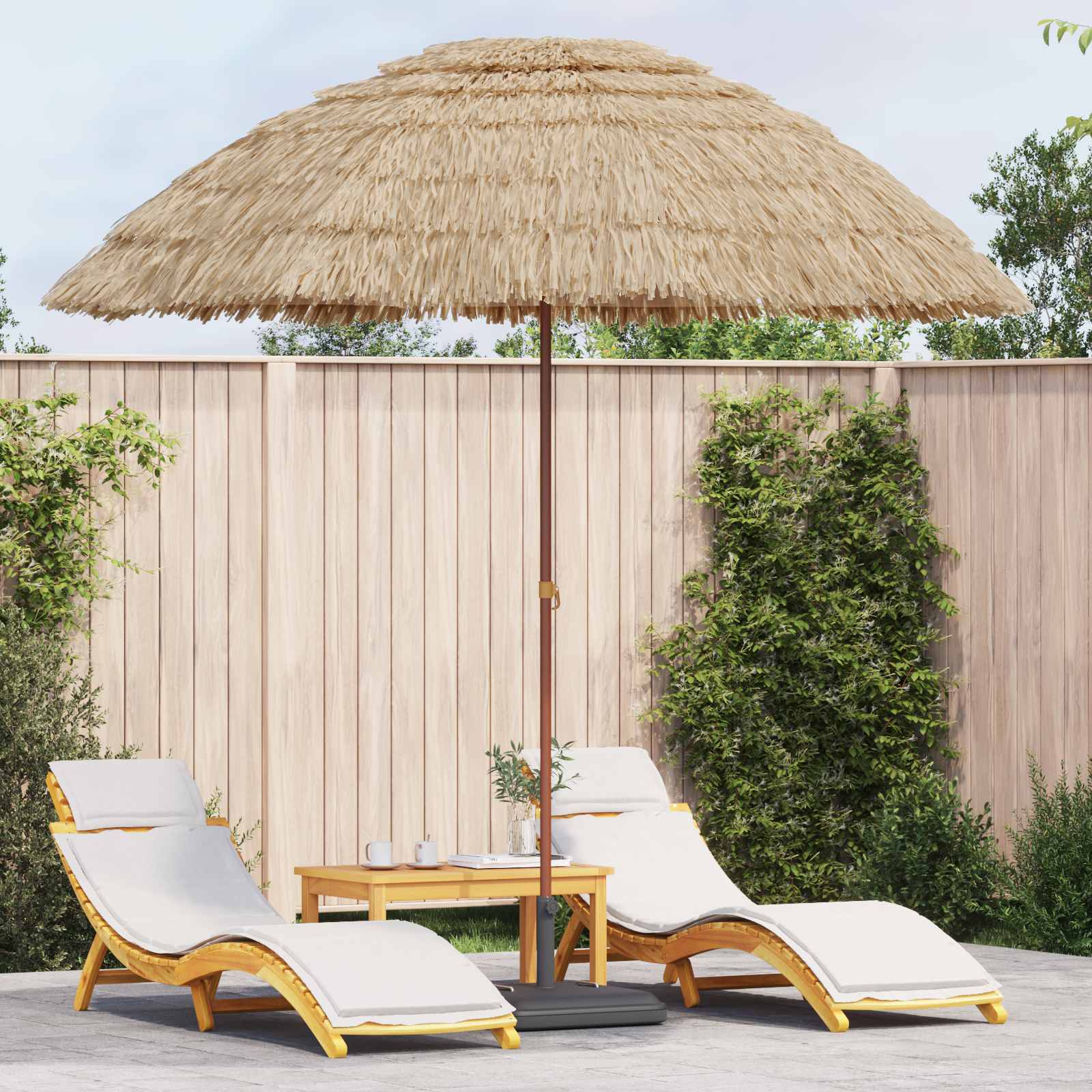 Garten-Sonnenschirm Natur 160 x 160 x 196 cm