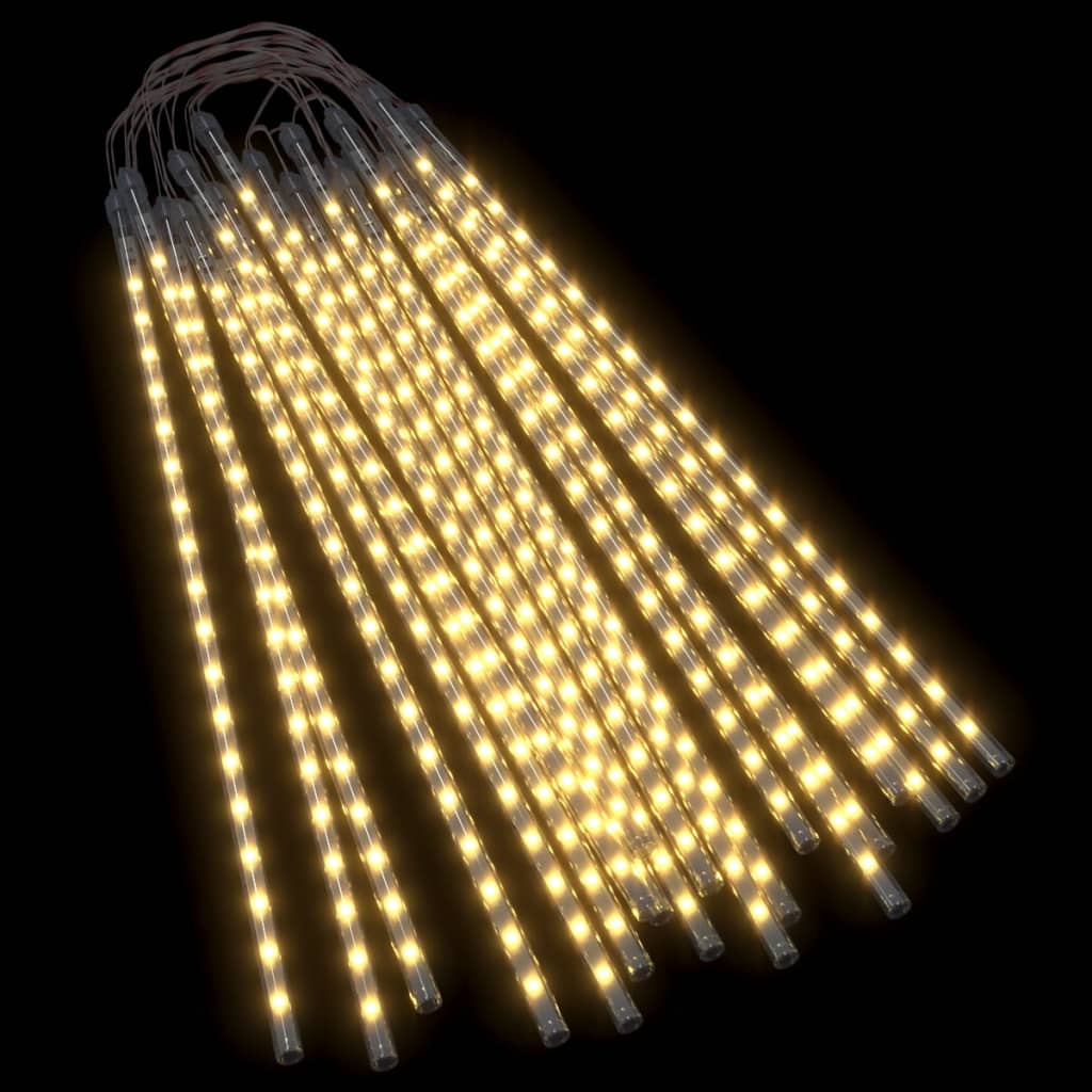 LED Meteor-Lichter 8 Stk. 30 cm Kaltweiß 192 LEDs