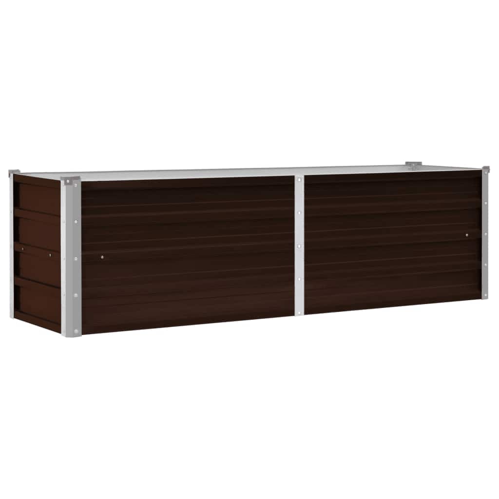 Hochbeet Braun 160 x 80 x 77 cm Verzinkter Stahl