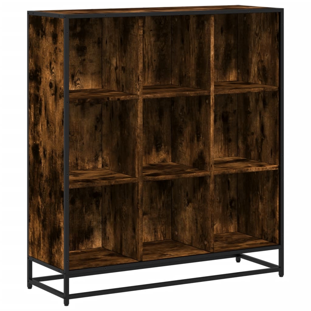 Bücherregal Schwarz 97,5x33x107,5 cm Holzwerkstoff und Metall