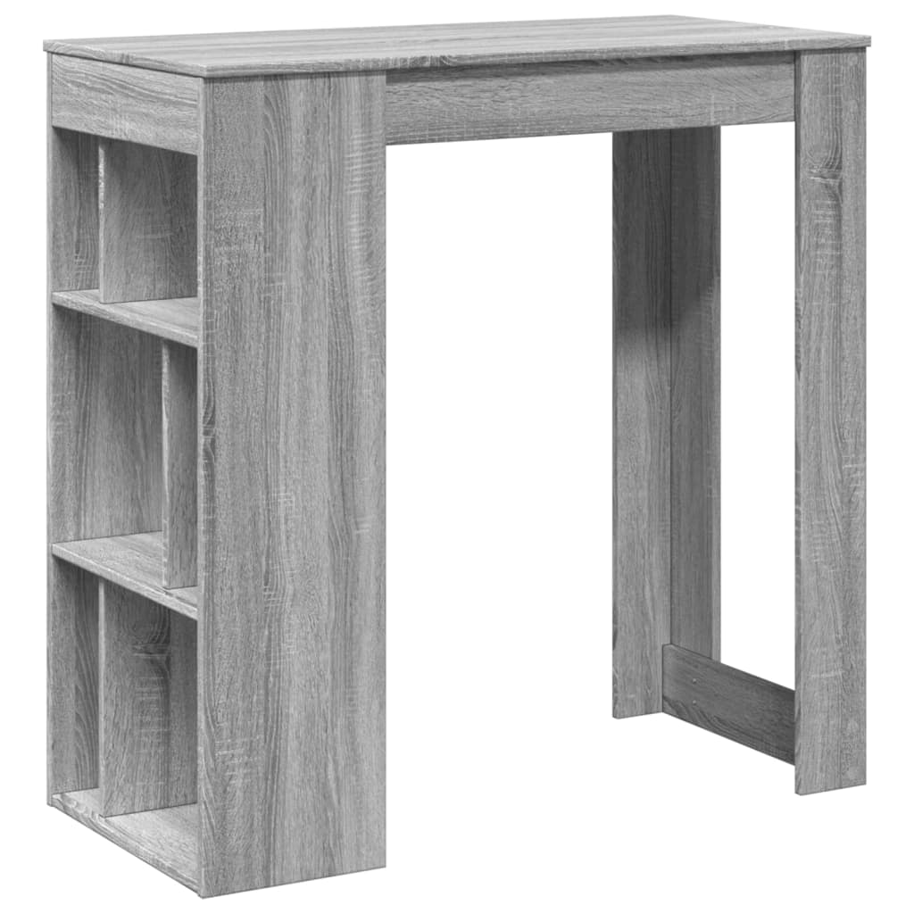 Bartisch Schwarz Eichen-Optik 102 x 50 x 103,5 cm Holzwerkstoff