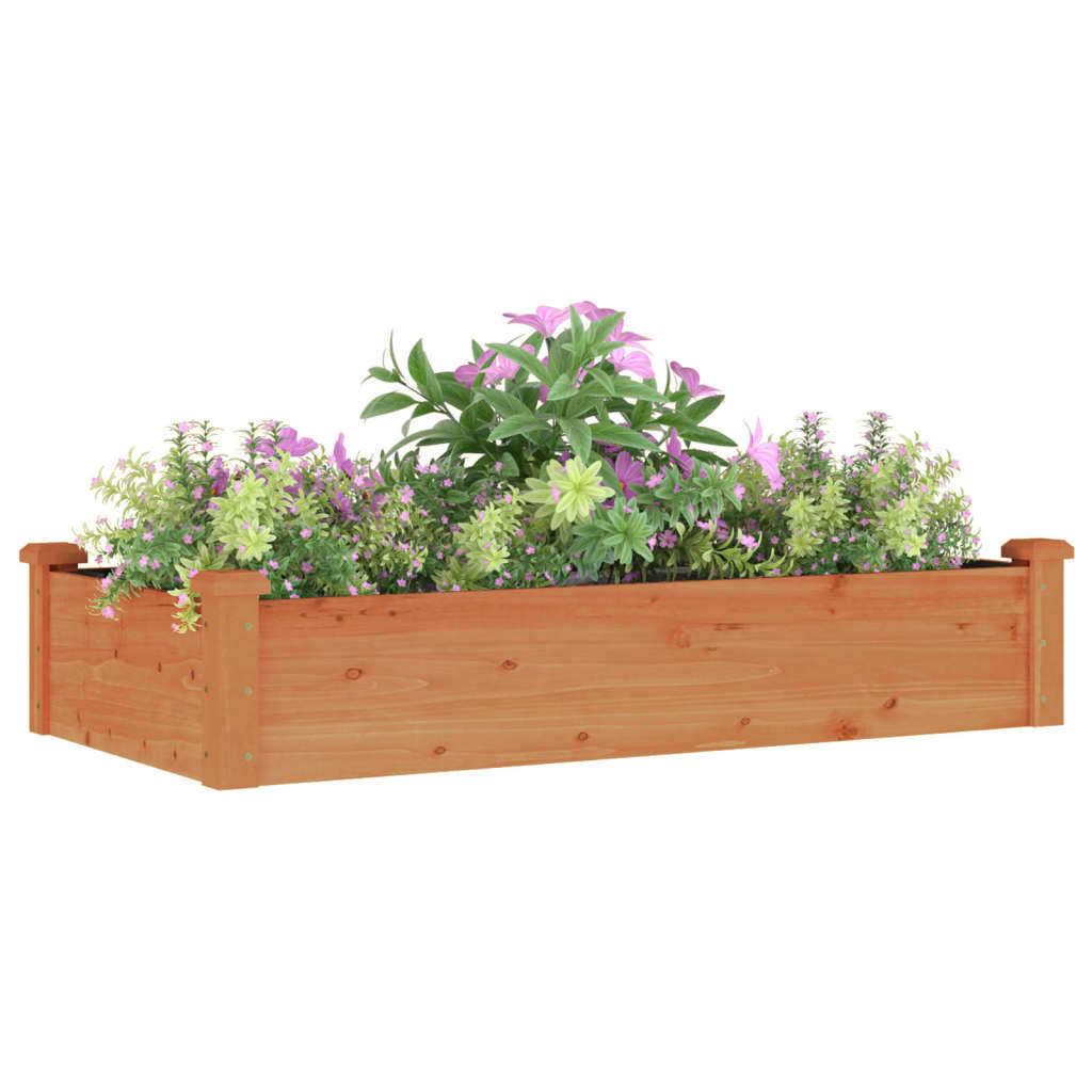 Hochbeet mit Einsatz Grau 120x45x25 cm Massivholz Tanne