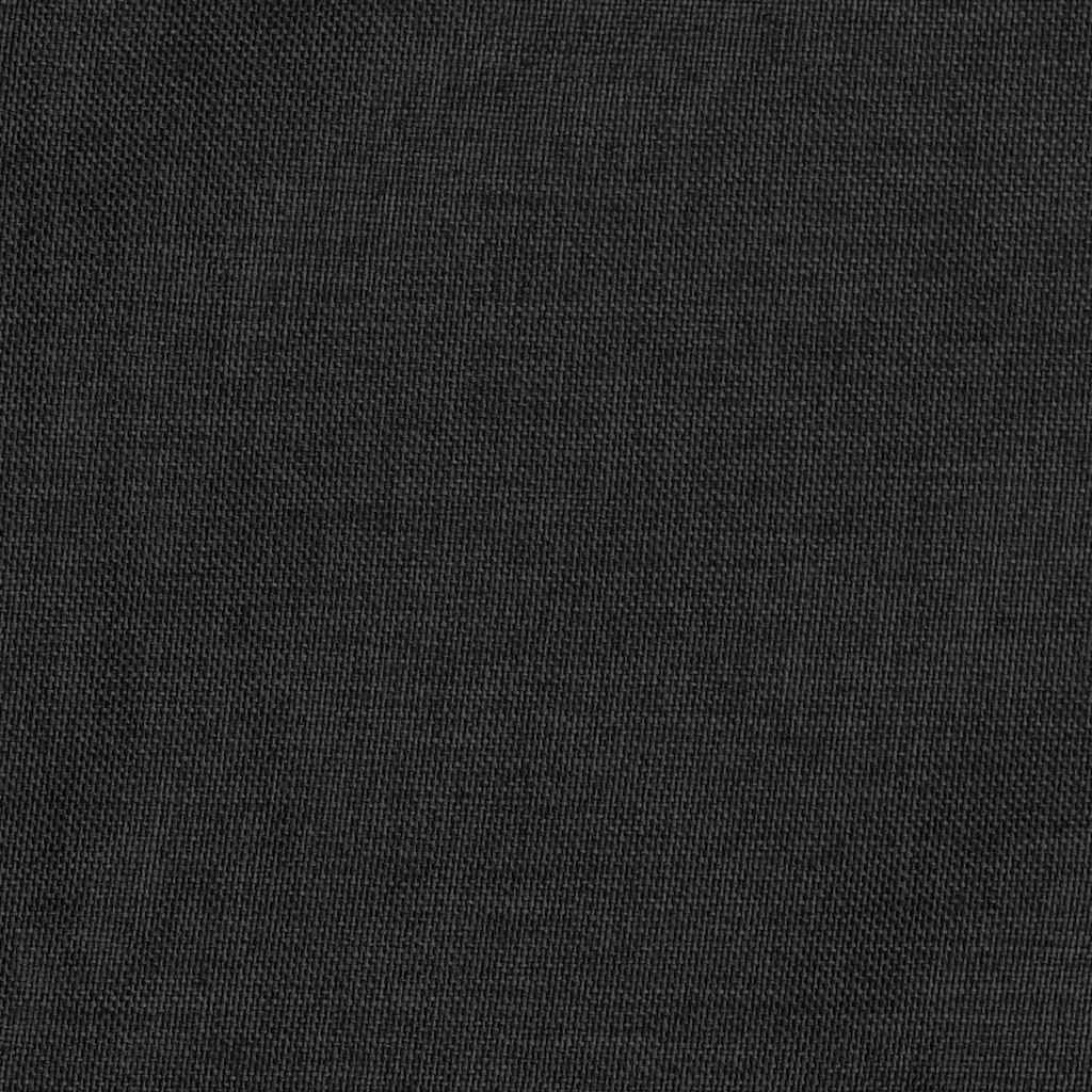 Verdunkelungsvorhänge Haken Leinenoptik 2Stk. Schwarz 140x175cm