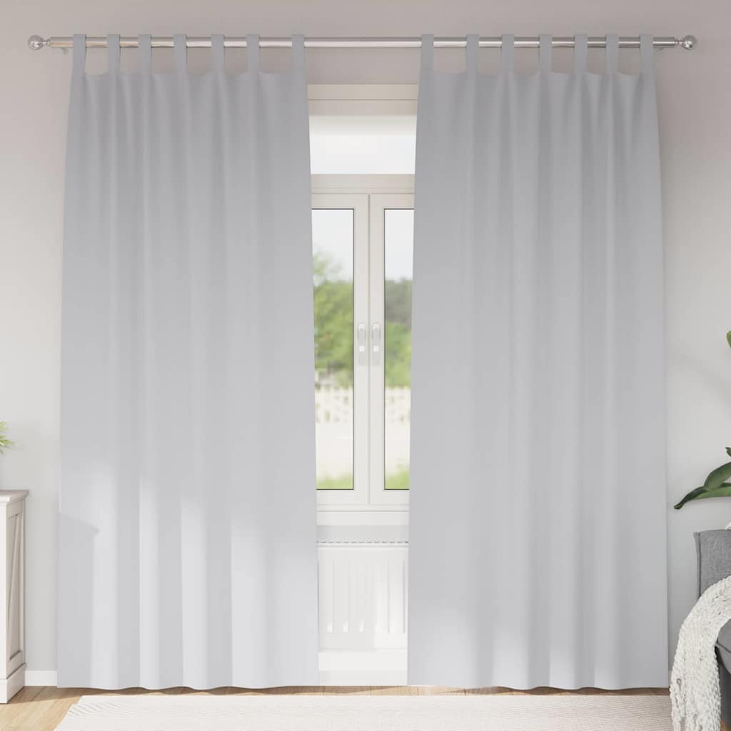 Verdunkelungs-Vorhänge mit Ringen 2 pcs Beige 140 x 140 cm