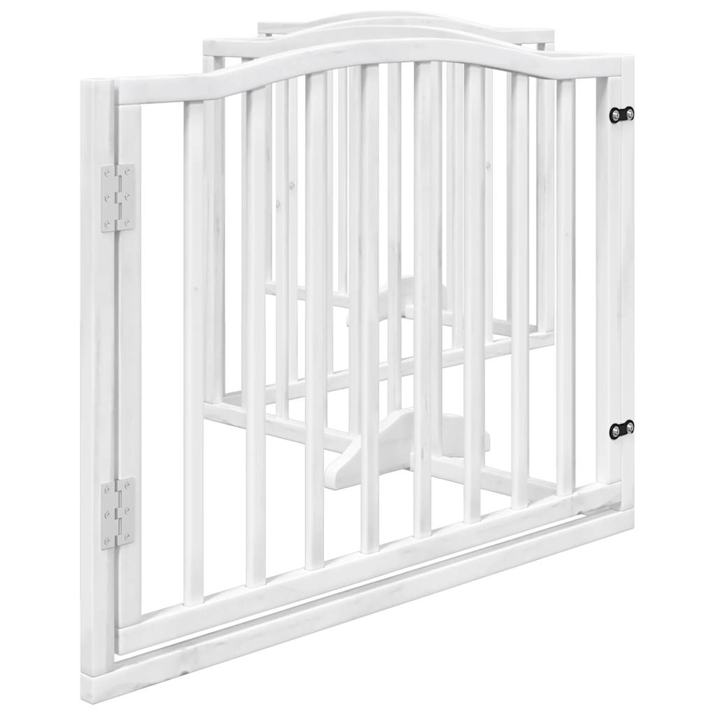 3-tlg. Hundetor Faltbar 150 cm Pappelholz