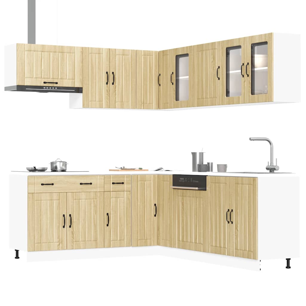 11-tlg. Küchenschrank-Set Lucca Weiß Holzwerkstoff