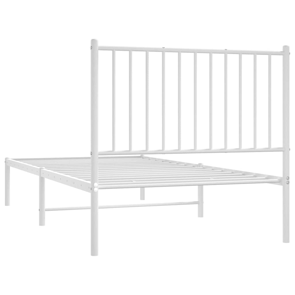Bettgestell Metall Schwarz 75x190 cm