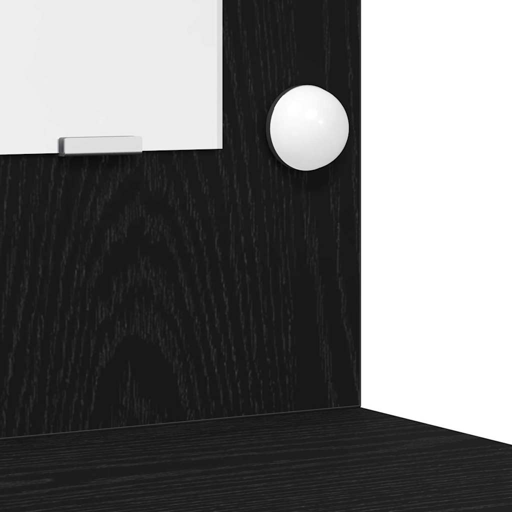 Schminktisch mit Spiegelbeleuchtung 2 pcs Weiß Holzwerkstoff