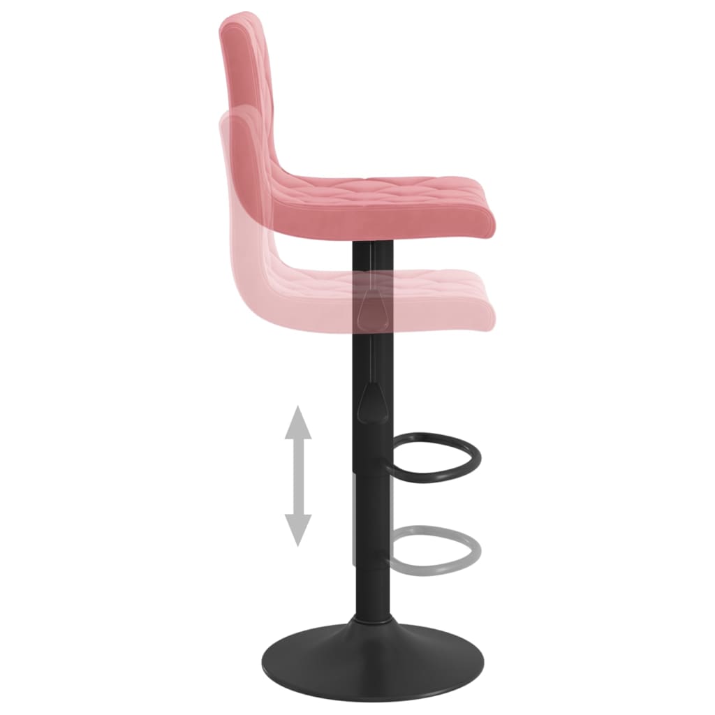 Barhocker 2 Stk. Creme Samt