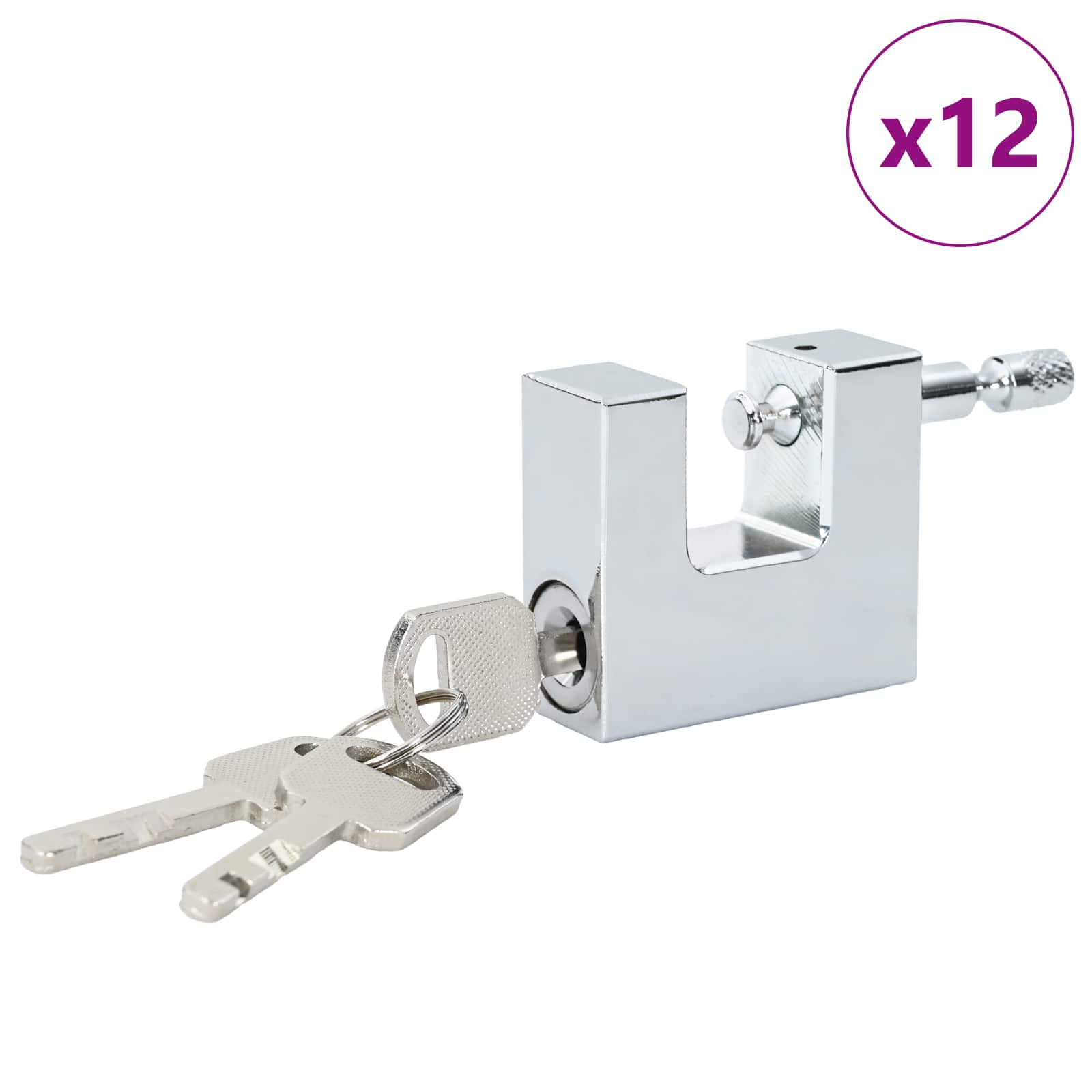 Vorhängeschloss 2 pcs Silber Stahl
